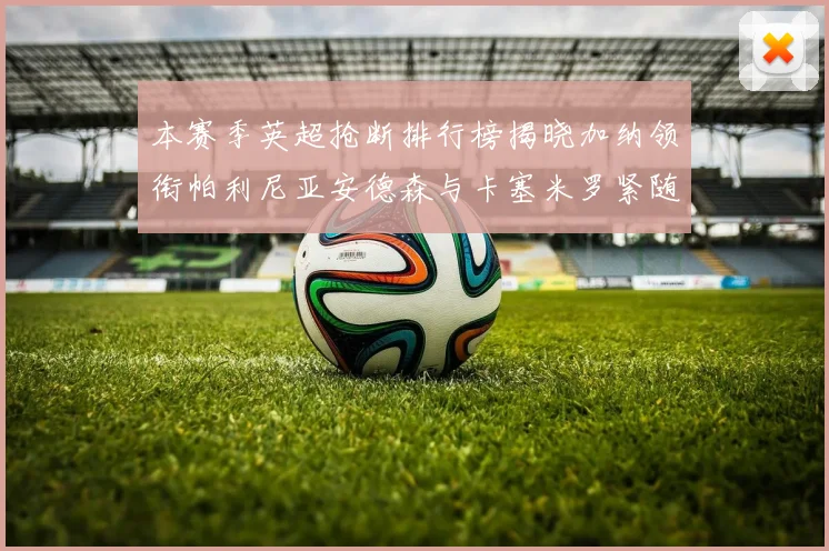 本赛季英超抢断排行榜揭晓加纳领衔帕利尼亚安德森与卡塞米罗紧随其后